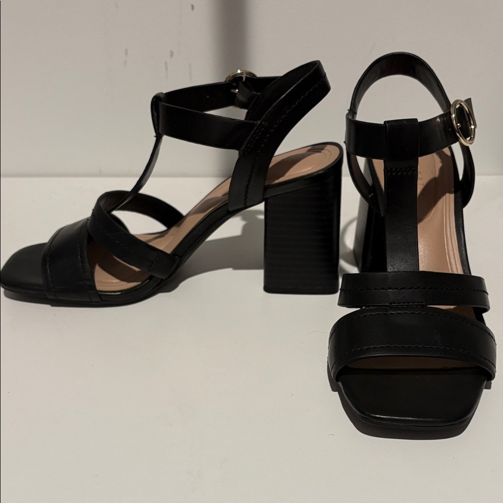 Kia & Kate Elegant Black Strappy Heels